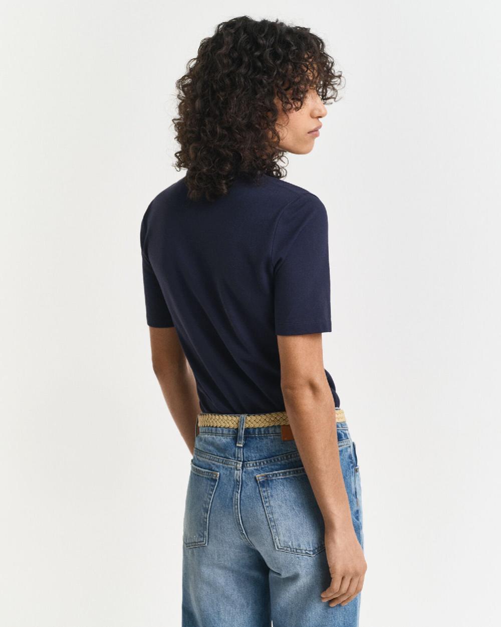 Gant Shield Piqué Polo Shirt Evening Blue