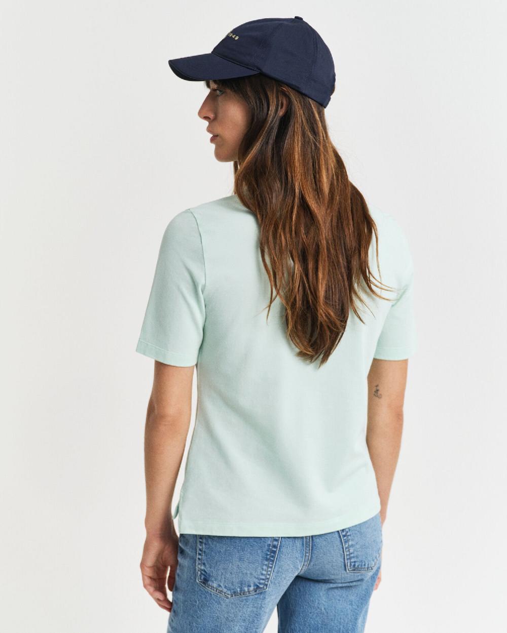 Gant Shield Piqué Polo Shirt Faded Mint