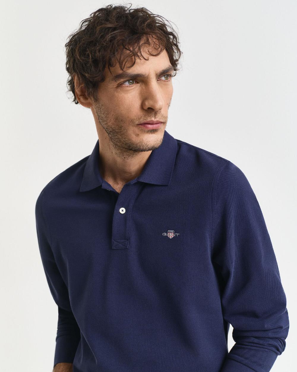 Gant Shield Piqué Rugger Evening Blue