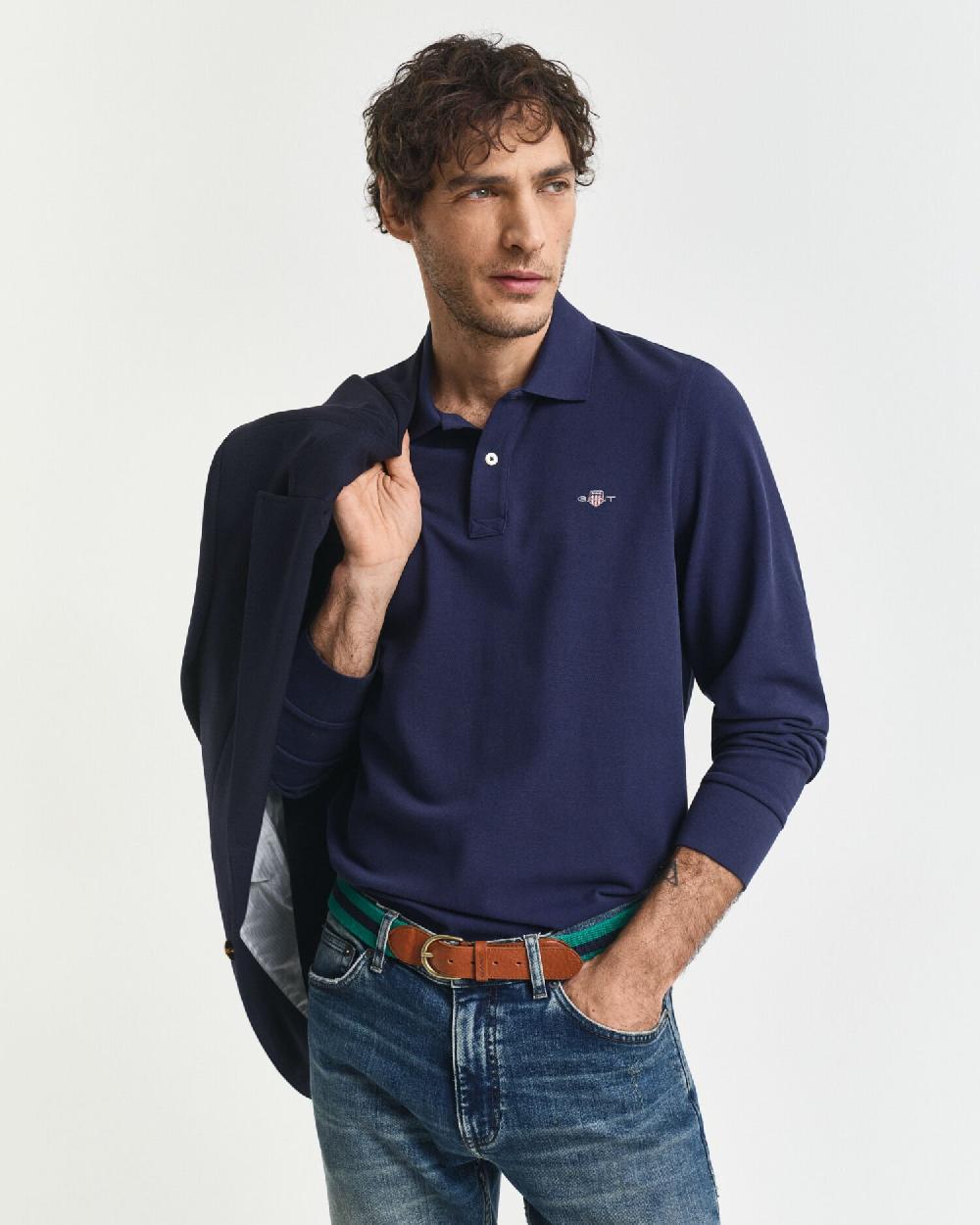 gant Shield Piqué Rugger evening blue