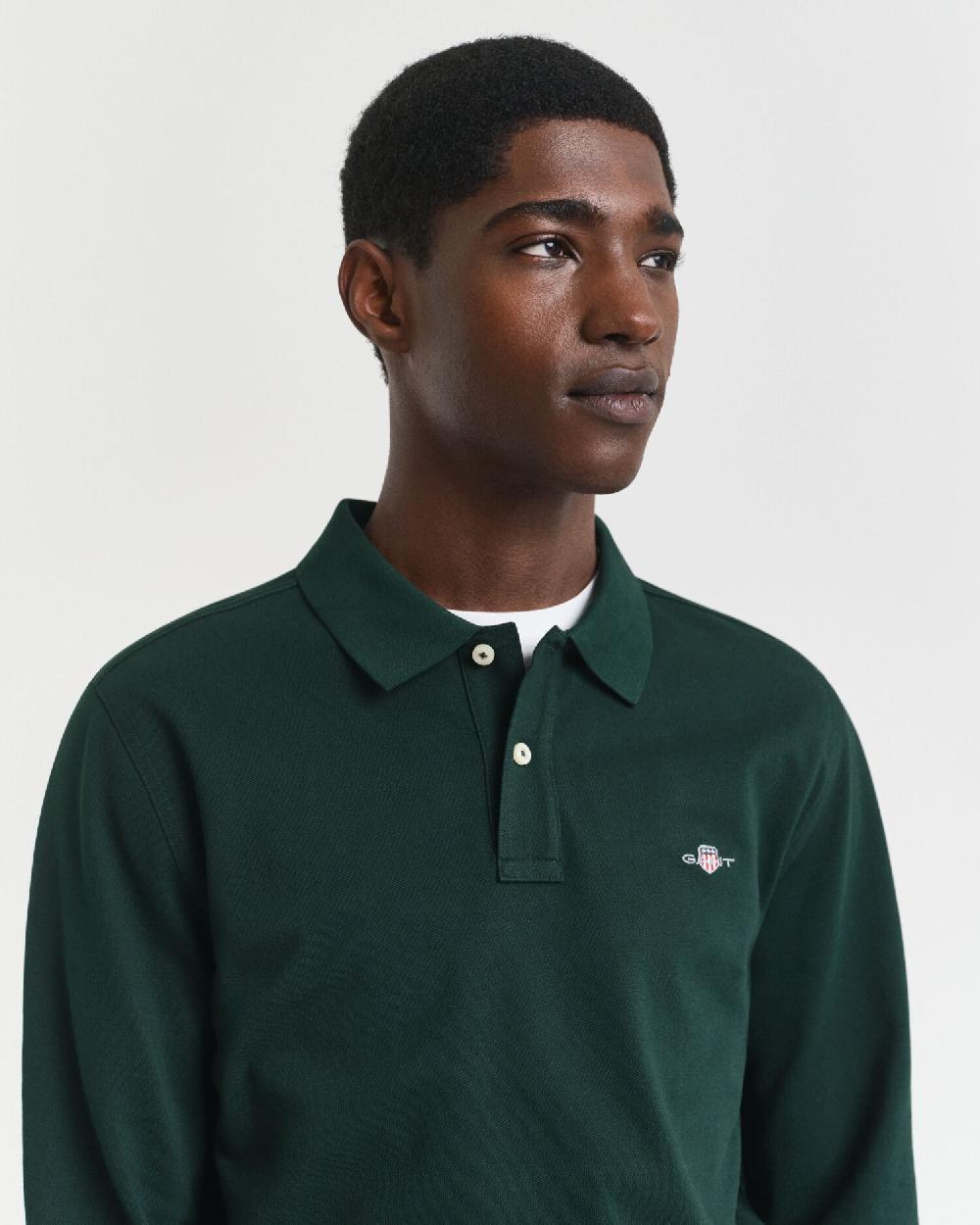 Gant Shield Piqué Rugger Tartan Green