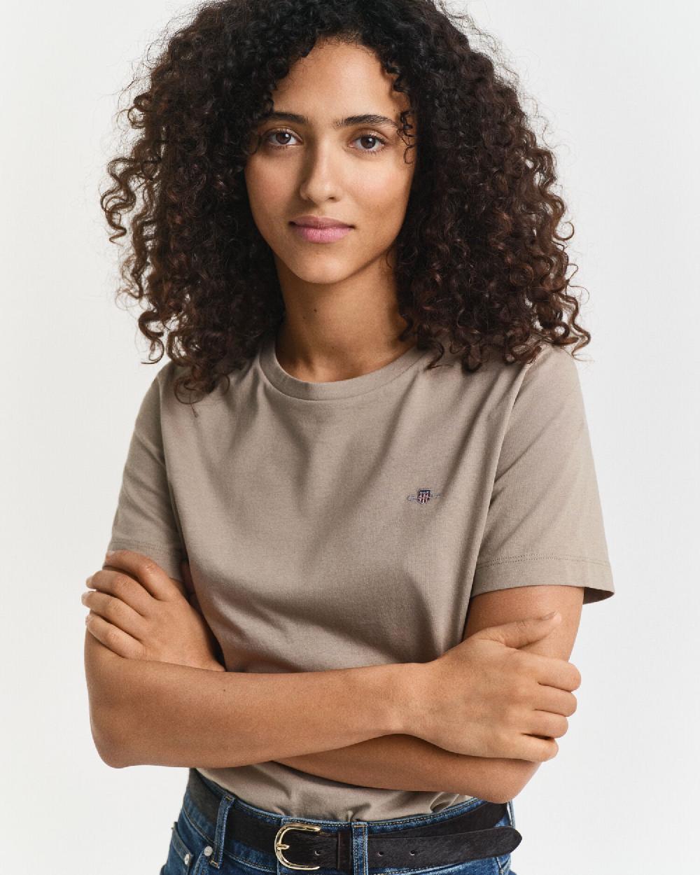 Gant Shield T-Shirt Taupe Beige