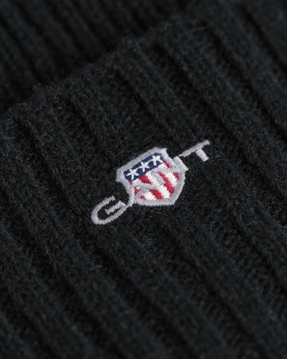 Gant Shield Wool Beanie Black