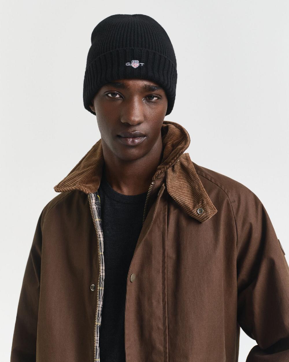 gant Shield Wool Beanie black