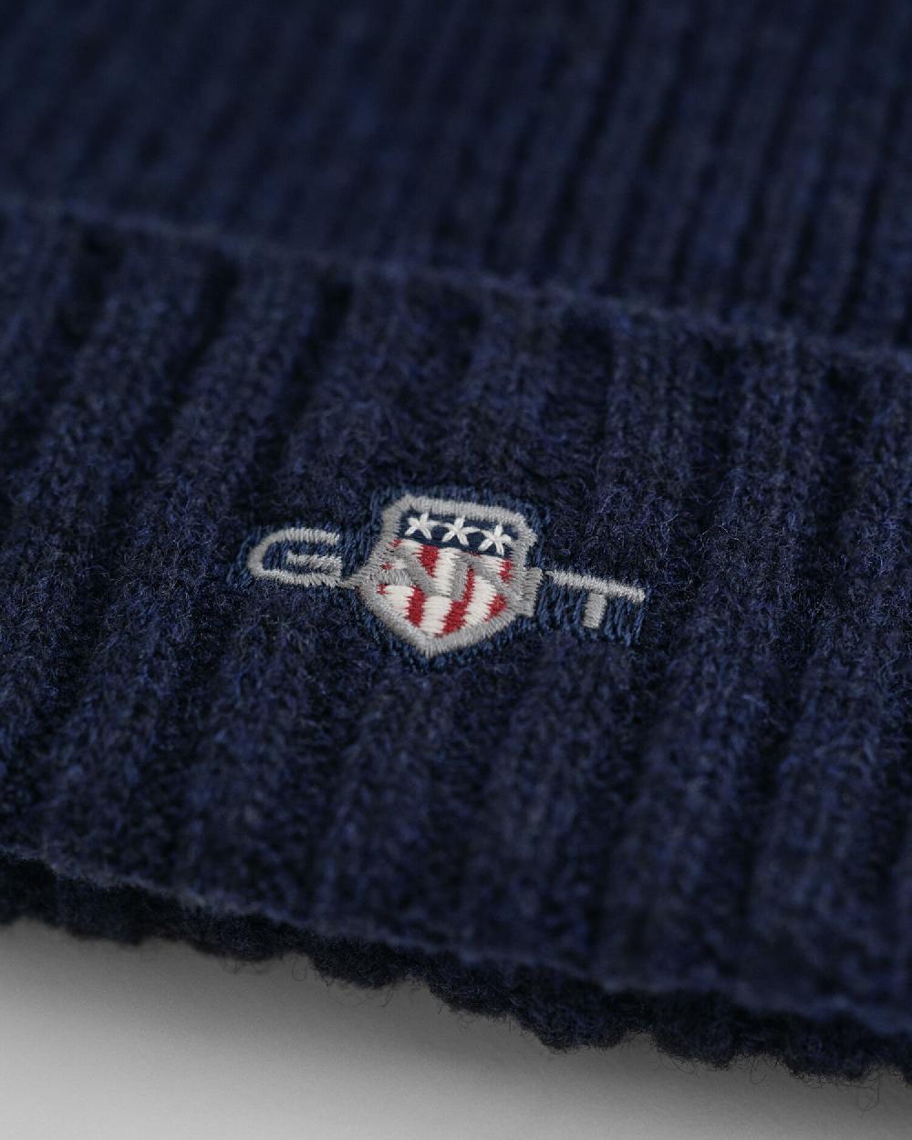 Gant Shield Wool Beanie Marine
