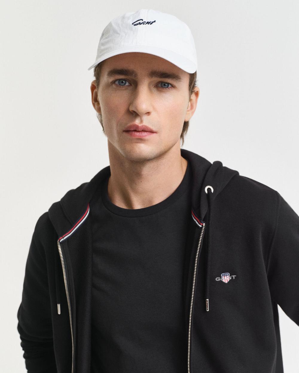Gant Shield Zip Hoodie Black