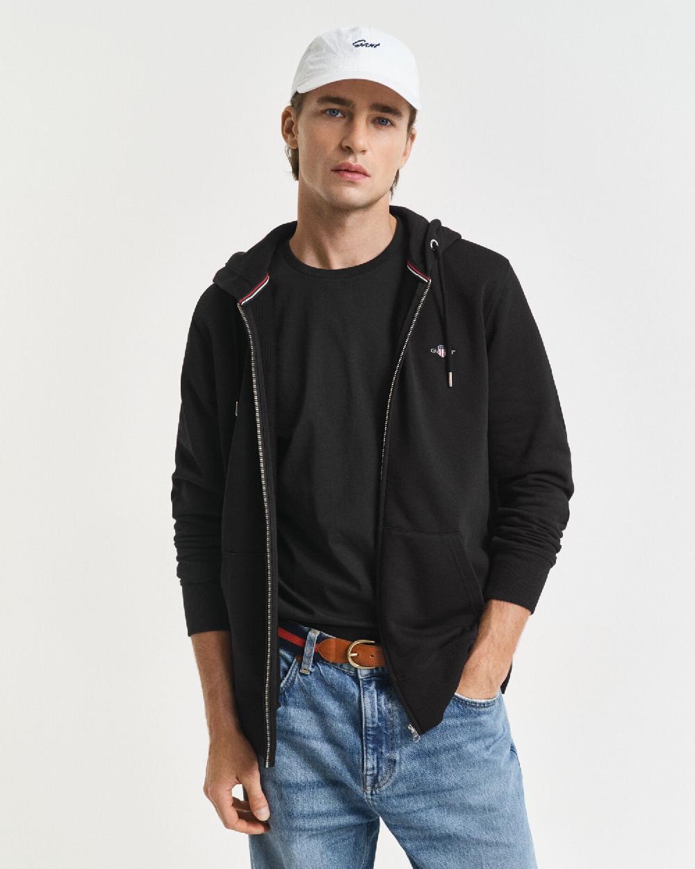 gant Shield Zip Hoodie black