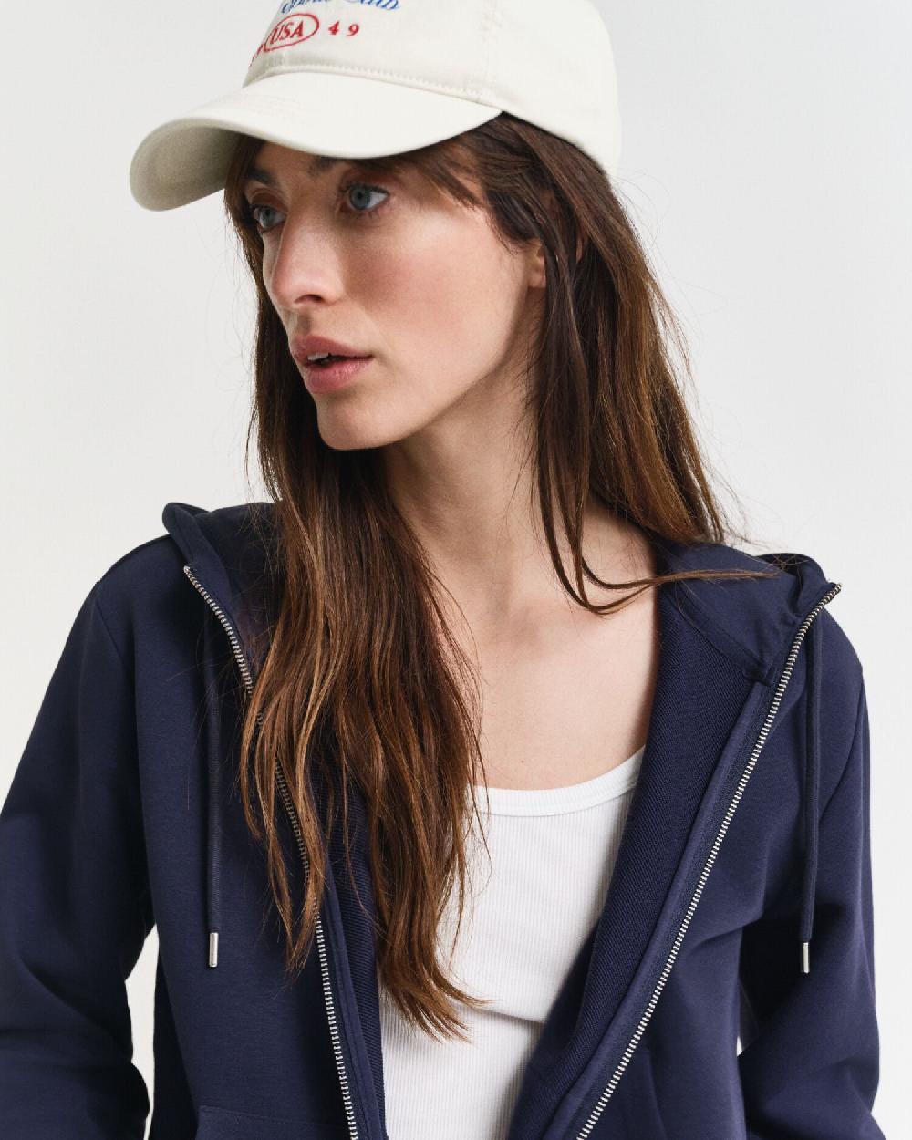 Gant Shield Zip Hoodie Evening Blue