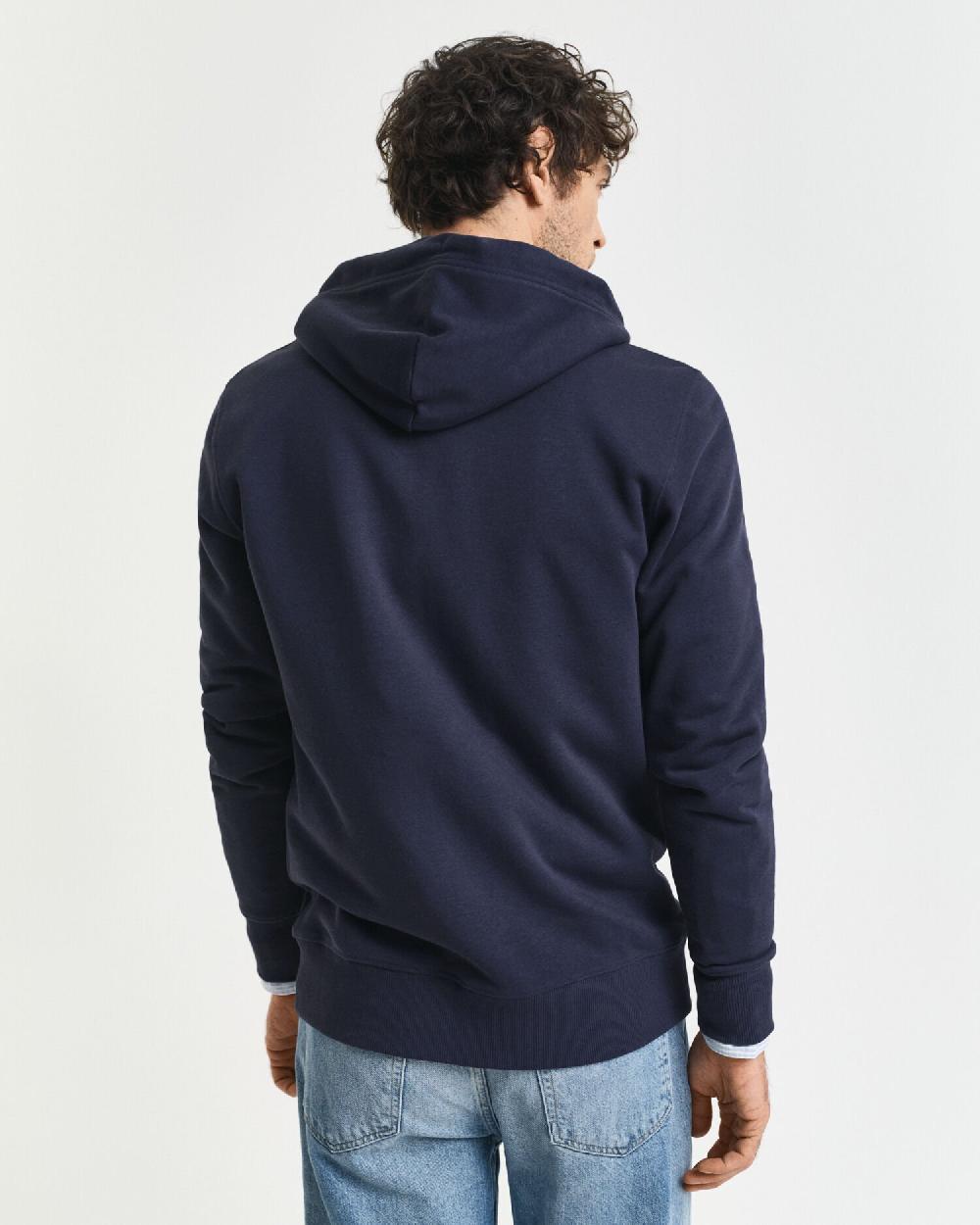 Gant Shield Zip Hoodie Evening Blue