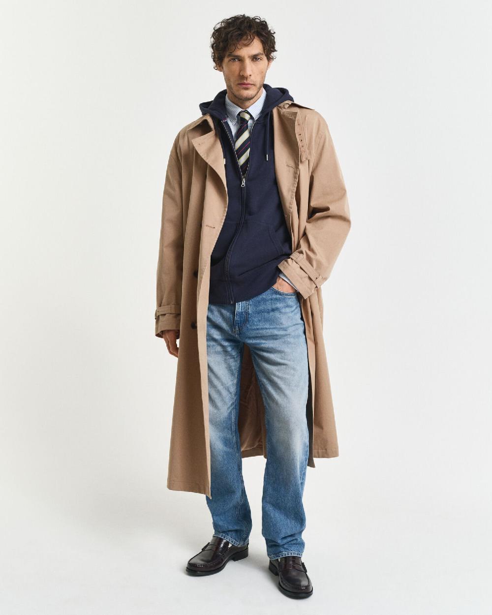 Gant Shield Zip Hoodie Evening Blue