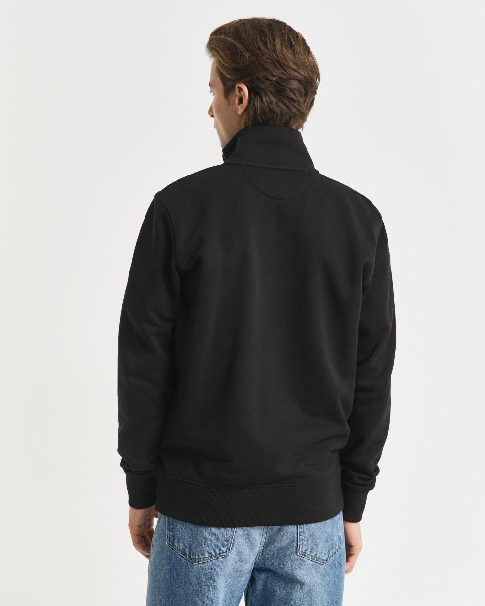 Gant Shield Zip Sweatshirt Black