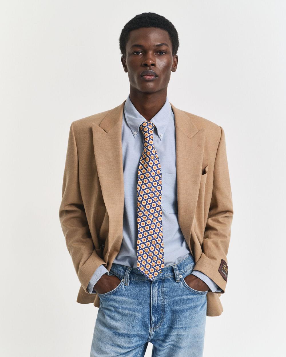 gant Silk Foulard Tie rich blue