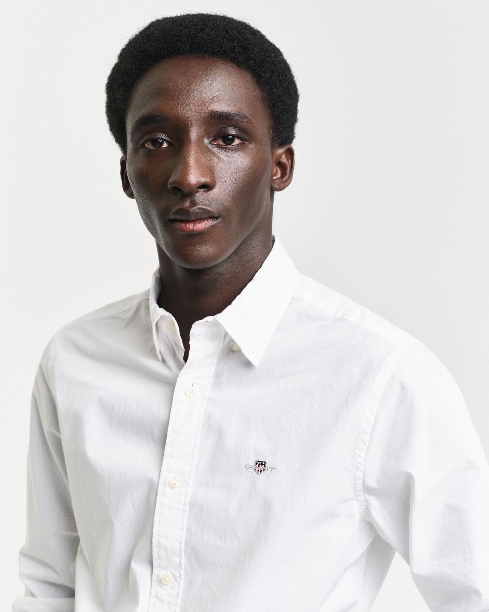 Gant Slim Fit Classic Poplin Shirt White