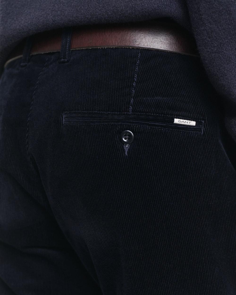 Gant Slim Fit Corduroy Chinos Evening Blue