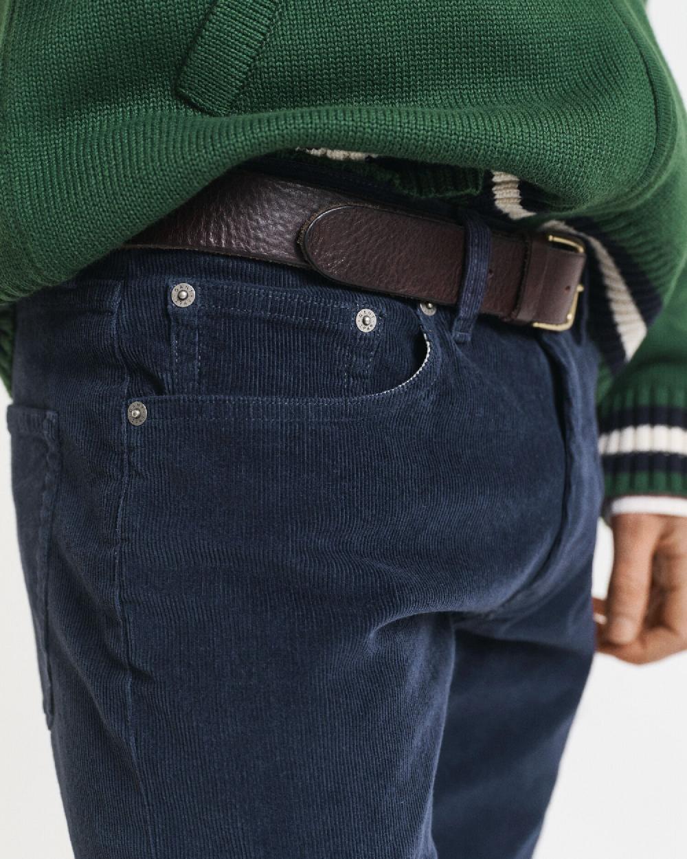 Gant Slim Fit Corduroy Jeans Evening Blue