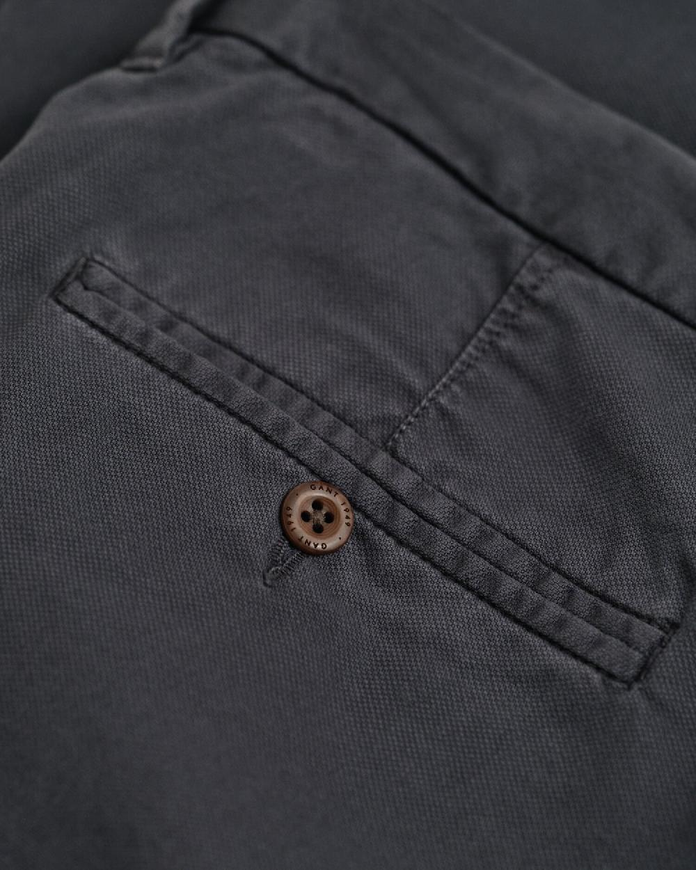 Gant Slim Fit Dobby Structured Chinos Antracite