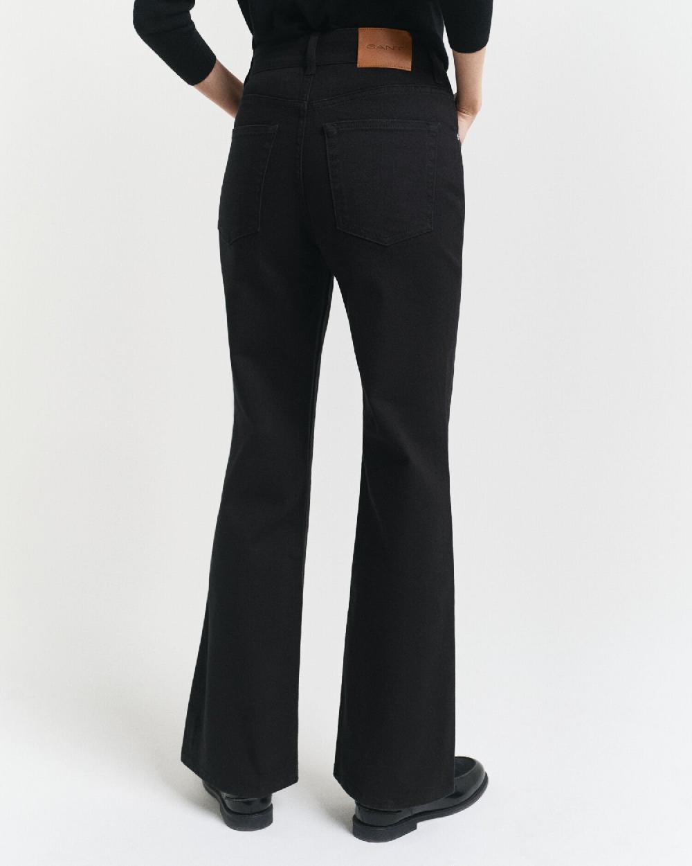 Gant Slim Fit Flared Black Jeans Black