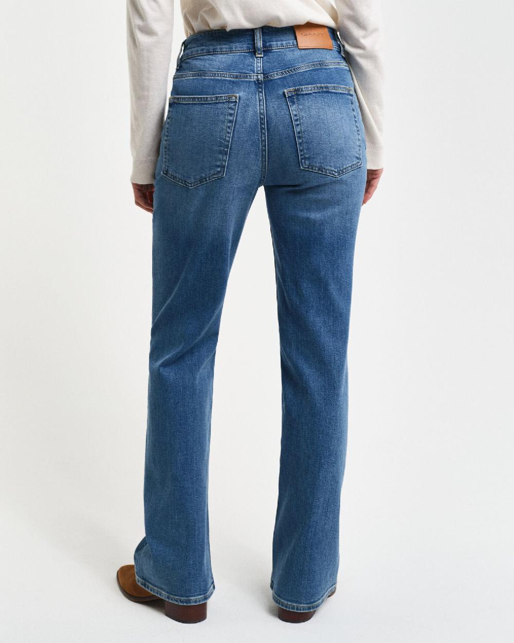Gant Slim Fit Flared Jeans Mid Blue Archive