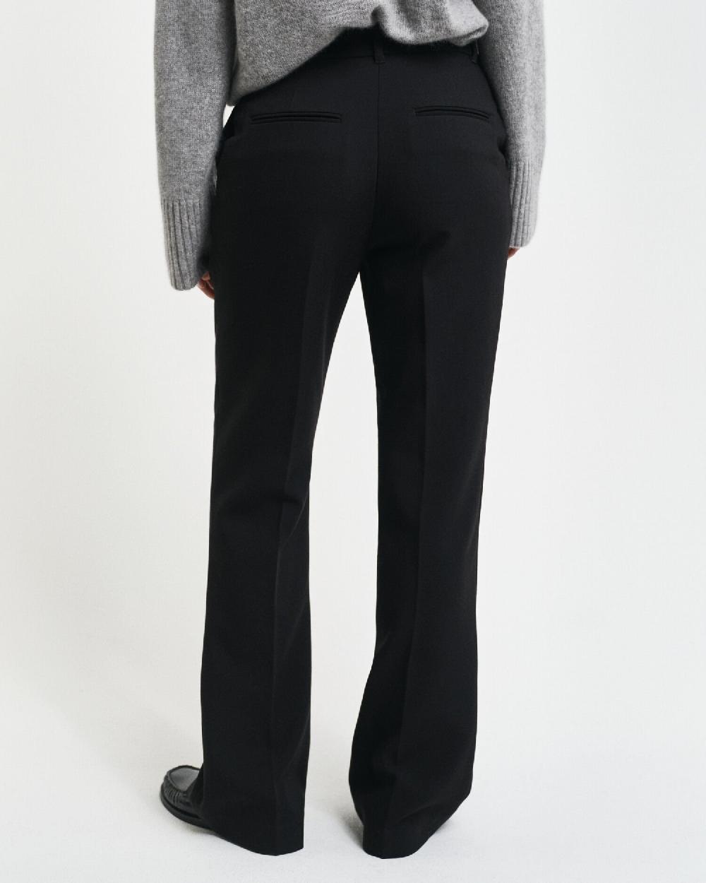 Gant Slim Fit Flared Slacks Black