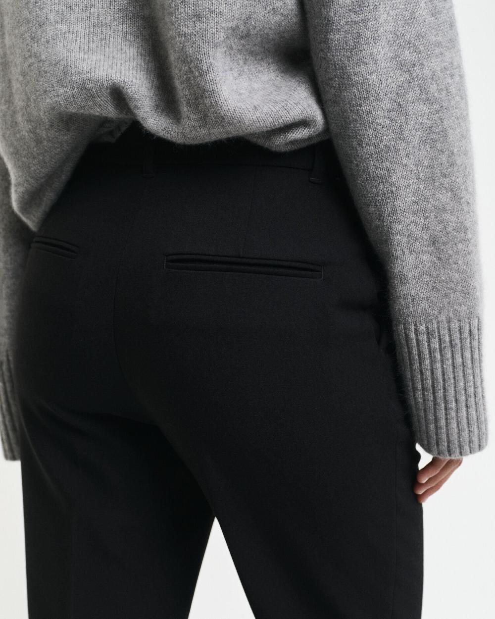 Gant Slim Fit Flared Slacks Black