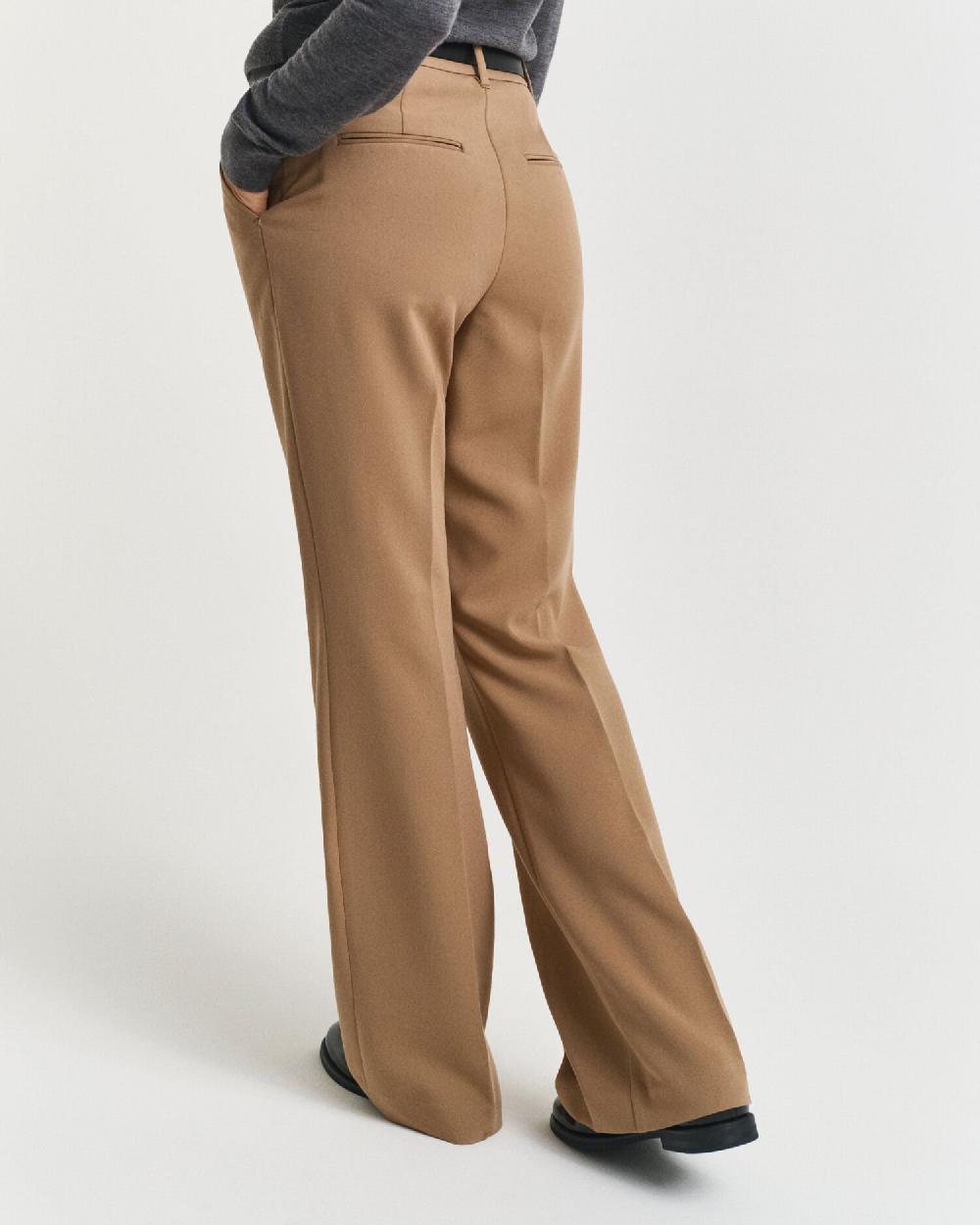 Gant Slim Fit Flared Slacks Warm Khaki