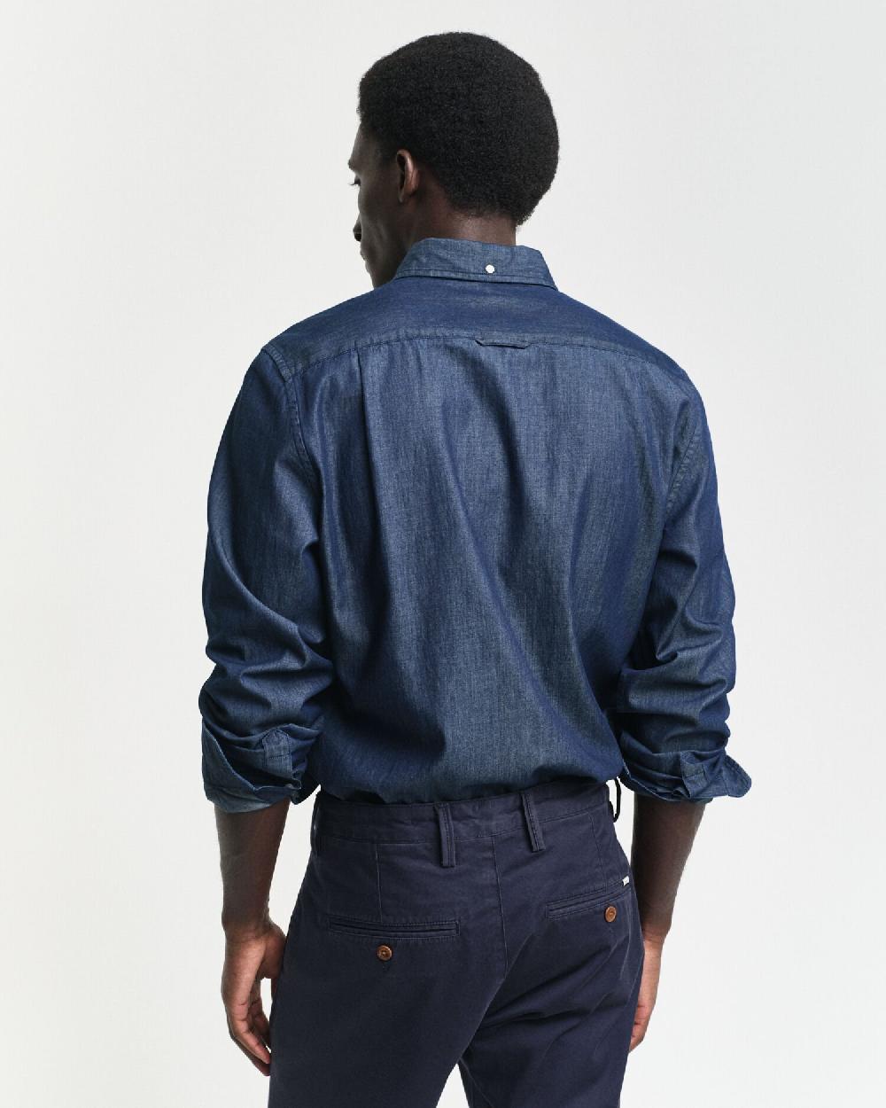Gant Slim Fit Indigo Shirt Dark Indigo