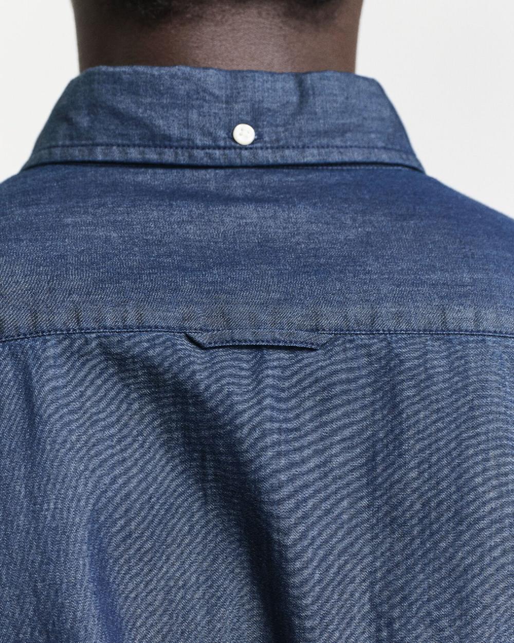 Gant Slim Fit Indigo Shirt Dark Indigo