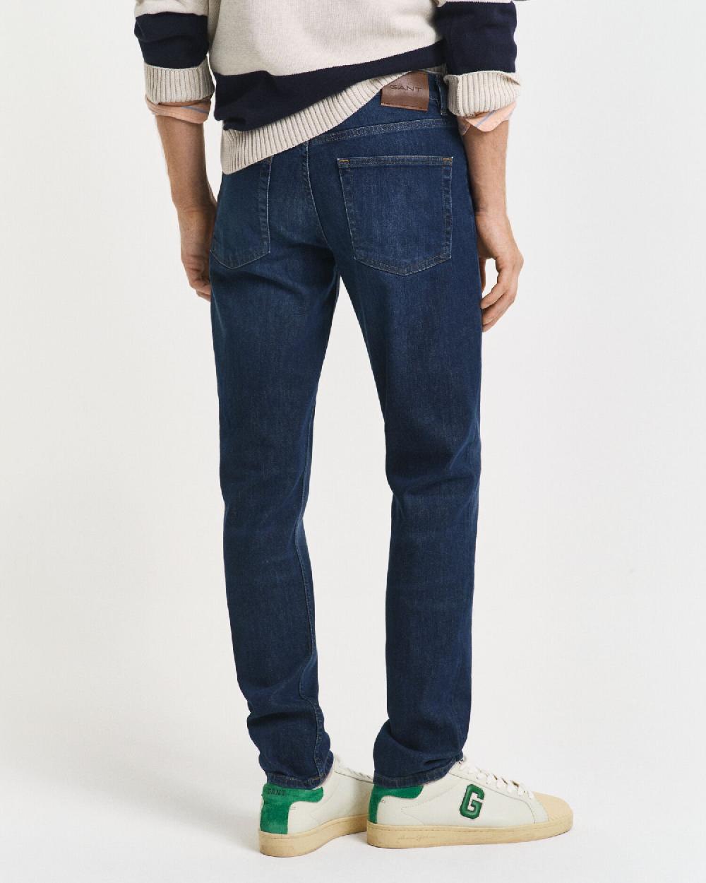 Gant Slim Fit Jeans Dark Blue Worn In