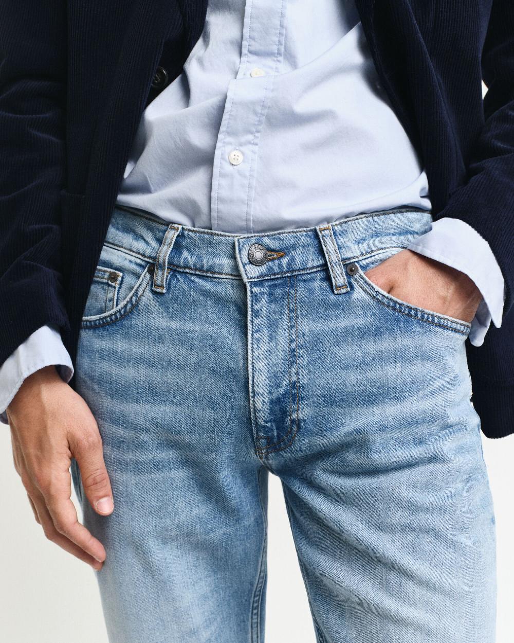 Gant Slim Fit Jeans Light Blue Vintage
