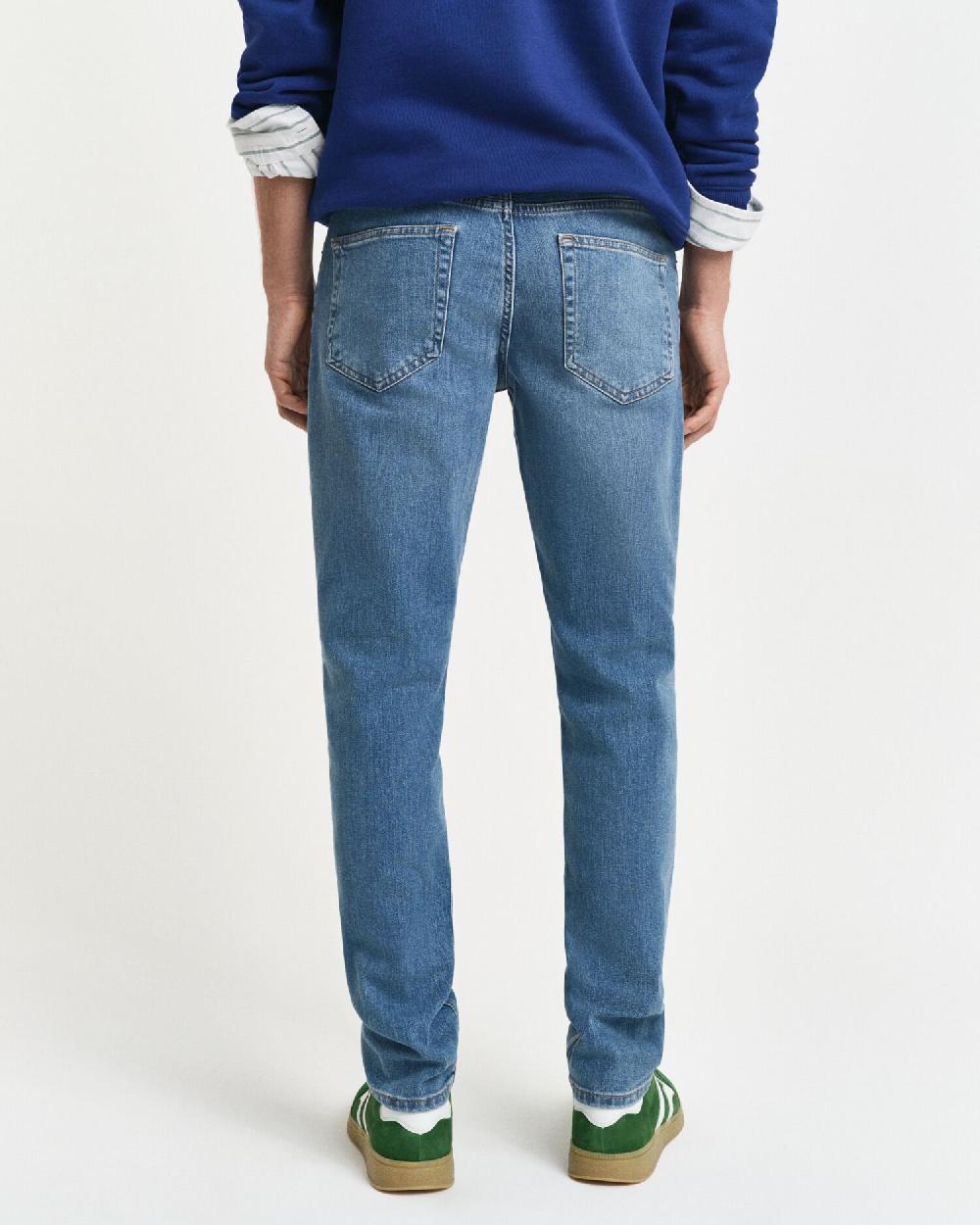 Gant Slim Fit Jeans Mid Blue Worn In