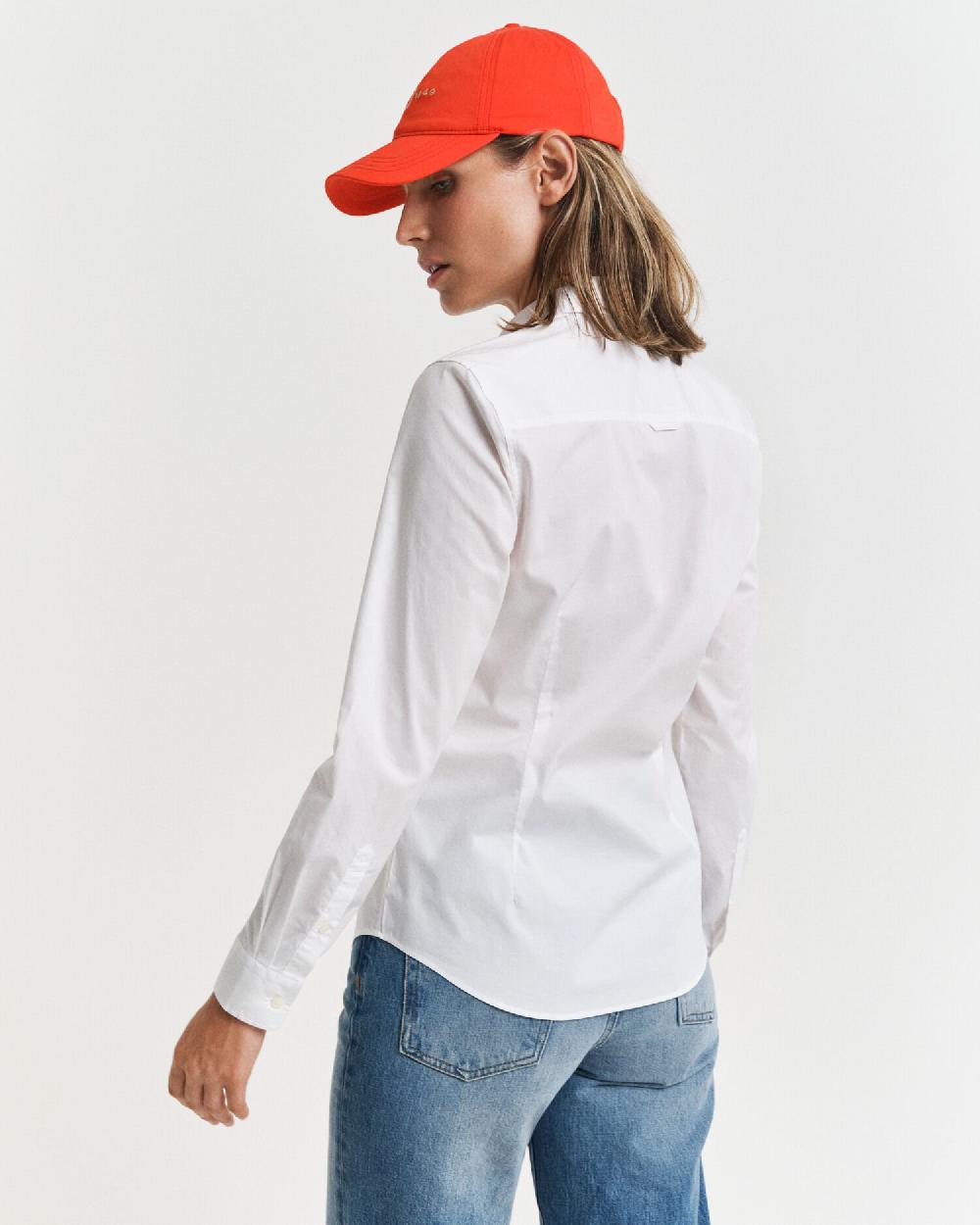 Gant Slim Fit Poplin Shirt White