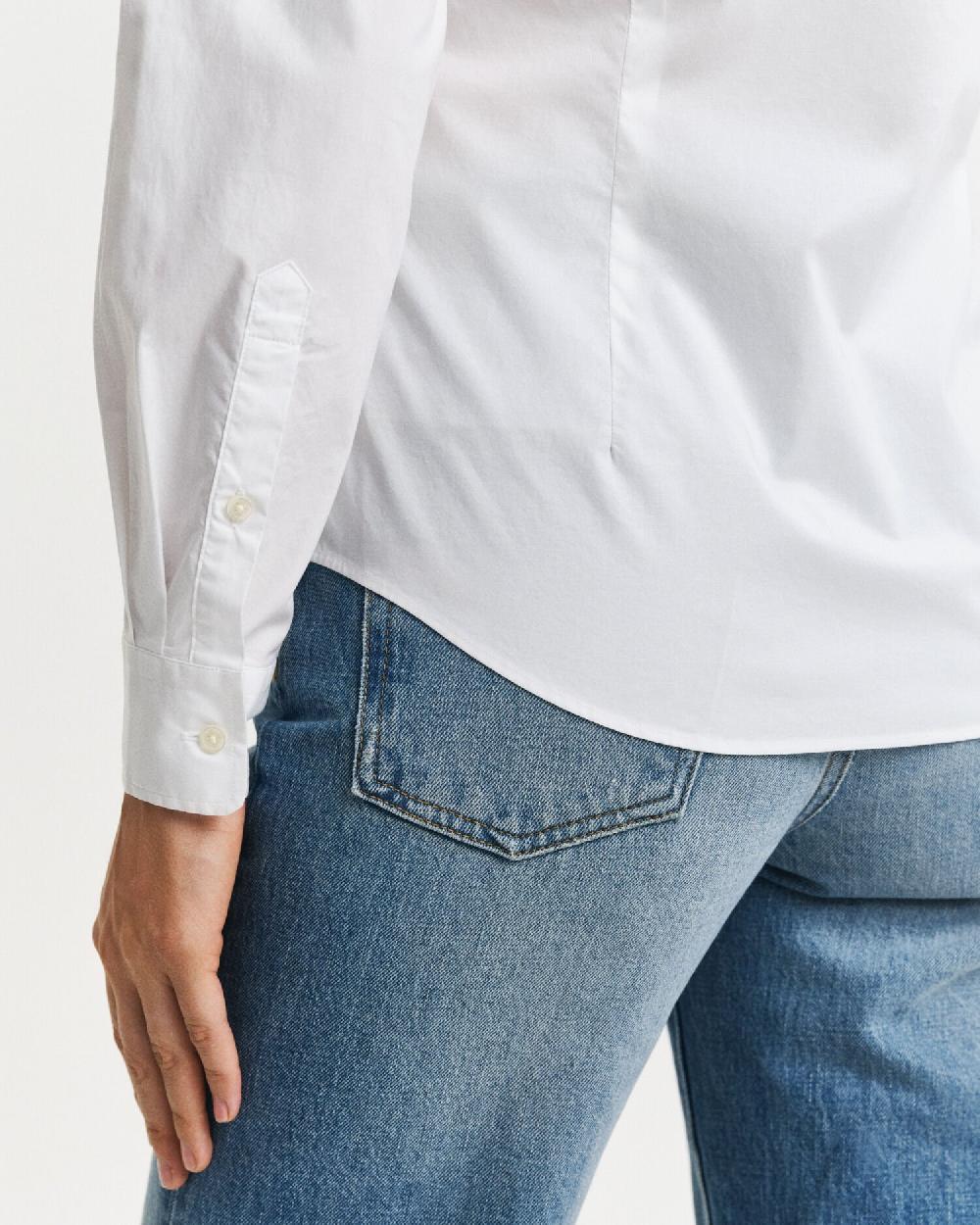 Gant Slim Fit Poplin Shirt White