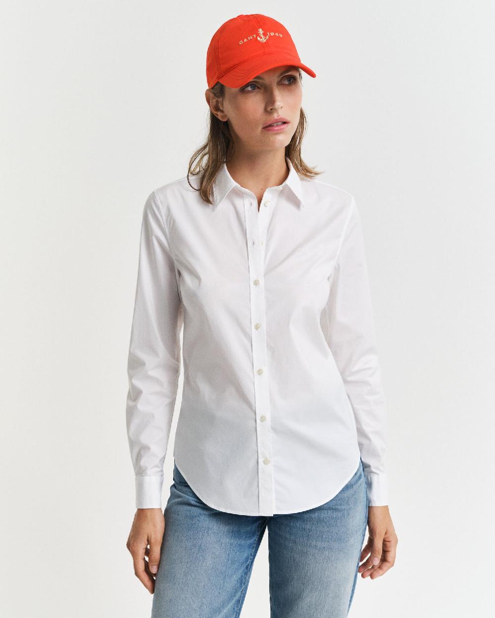 Gant Slim Fit Poplin Shirt White