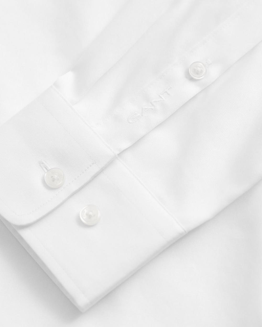 Gant Slim Fit Sateen Shirt White