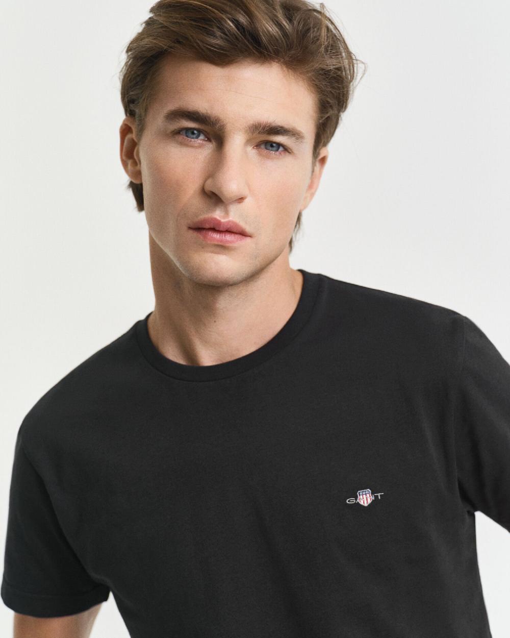 Gant Slim Fit Shield T-Shirt Black
