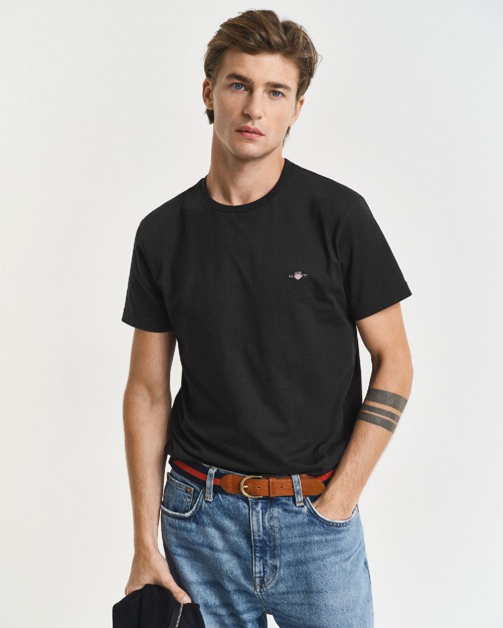 gant Slim Fit Shield T-Shirt black
