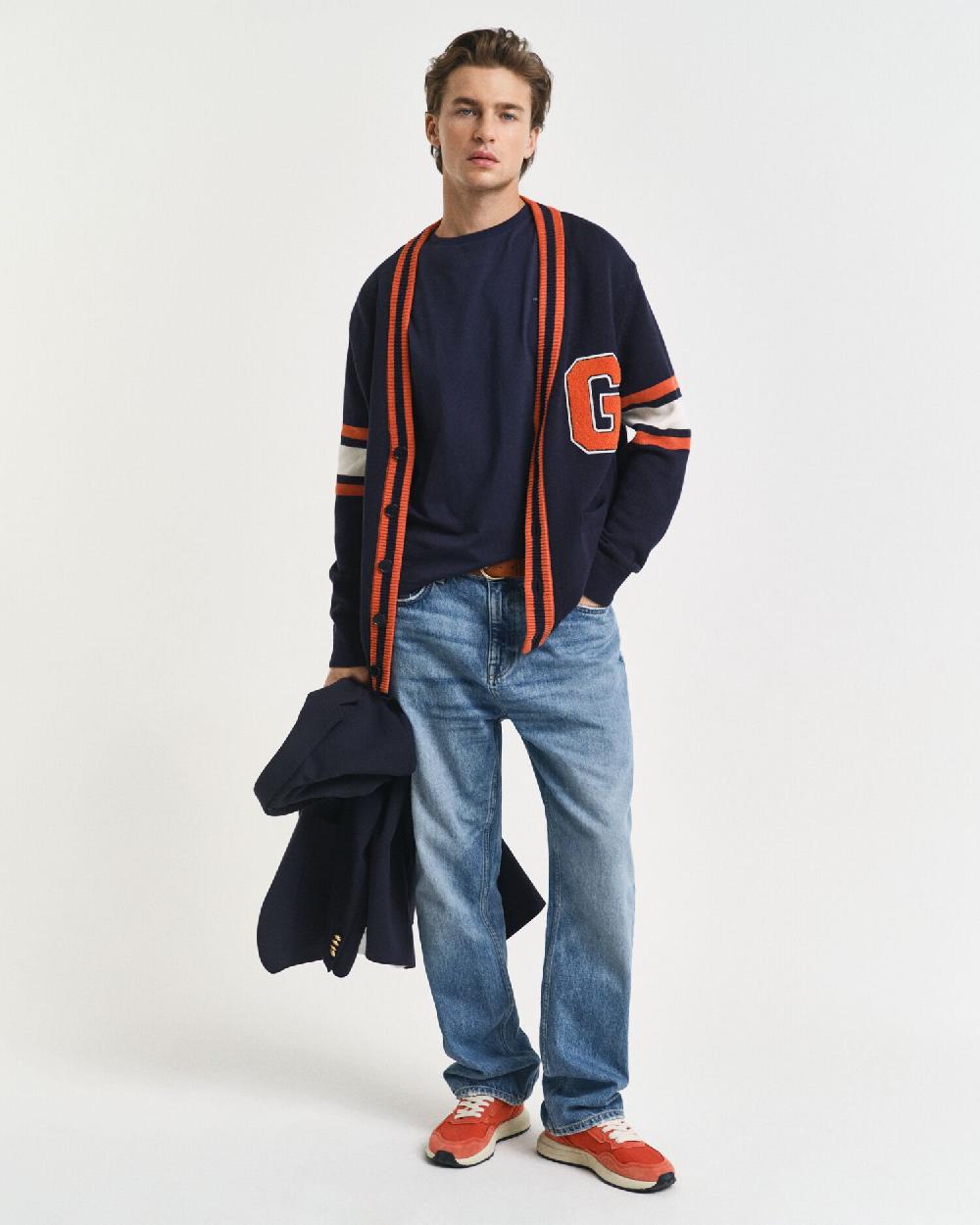 Gant Slim Fit Shield T-Shirt Evening Blue