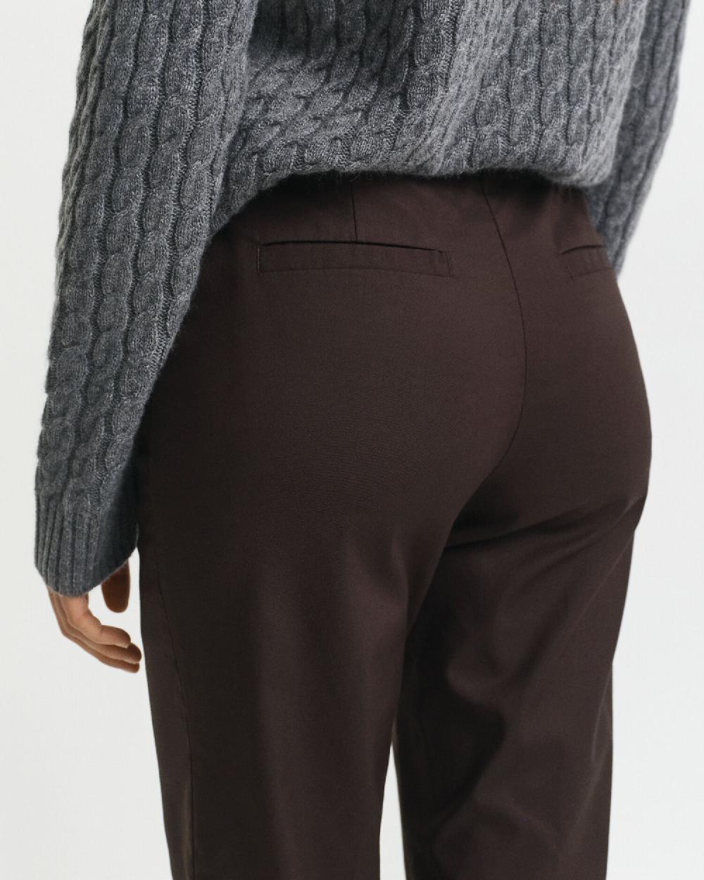 Gant Slim Fit Slacks Deep Brown