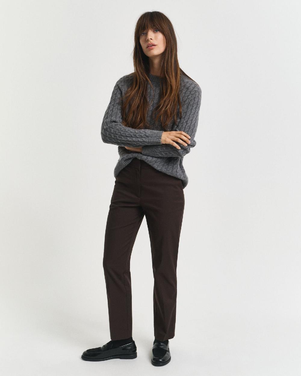 gant Slim Fit Slacks deep brown