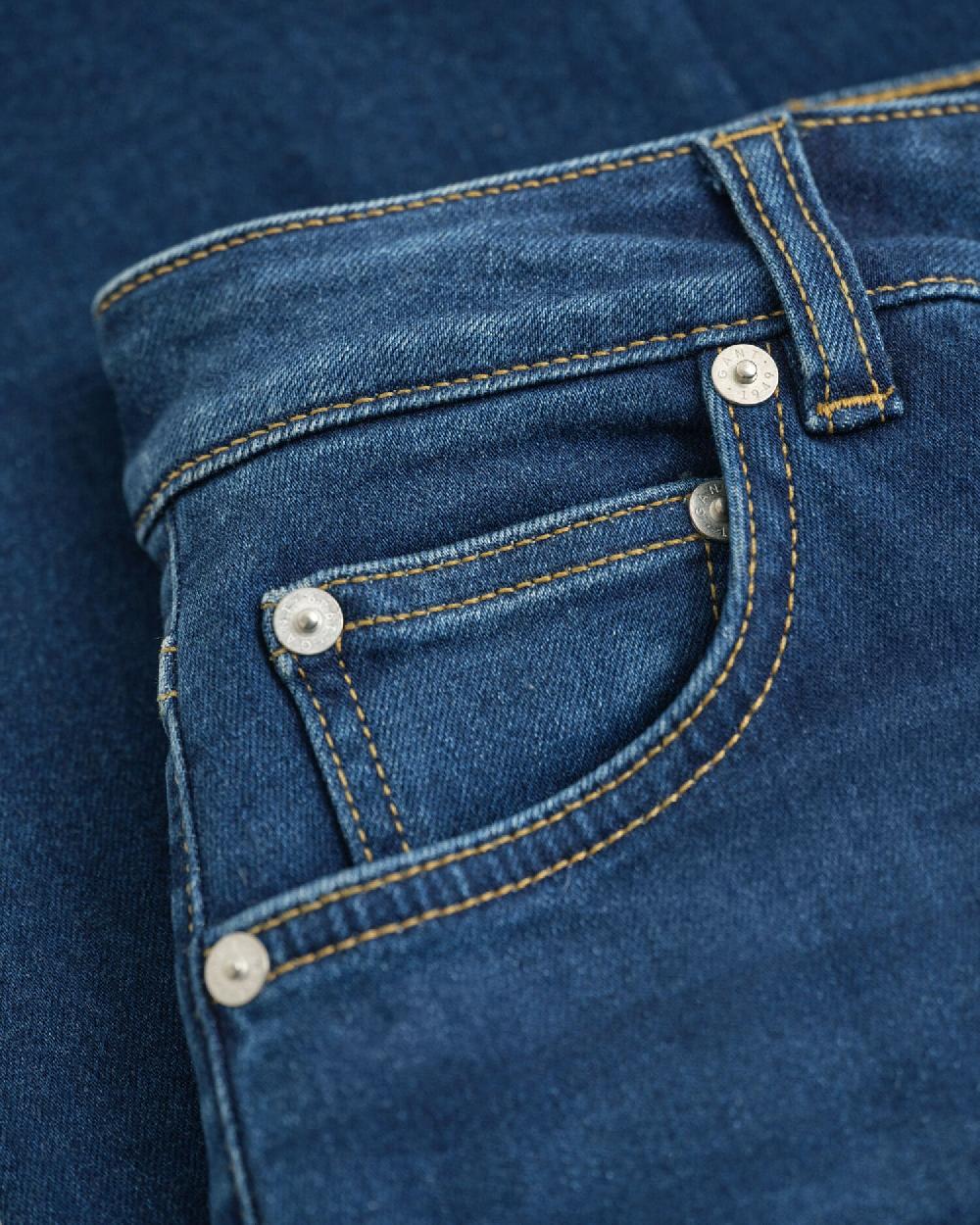 Gant Slim Fit Stretch Jeans Dark Blue Broken In