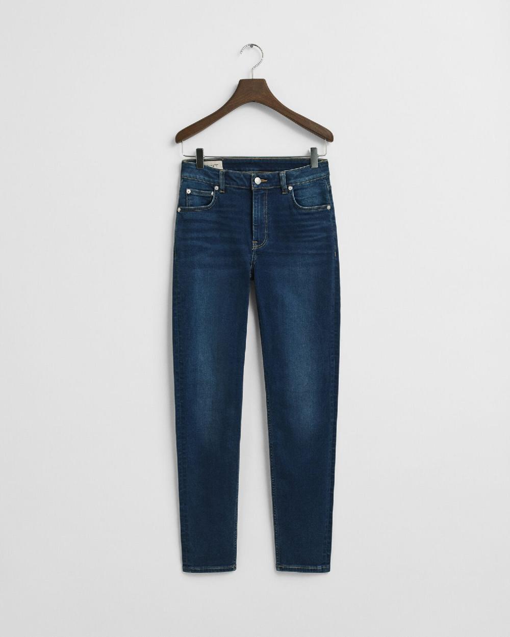 gant Slim Fit Stretch Jeans dark blue broken in