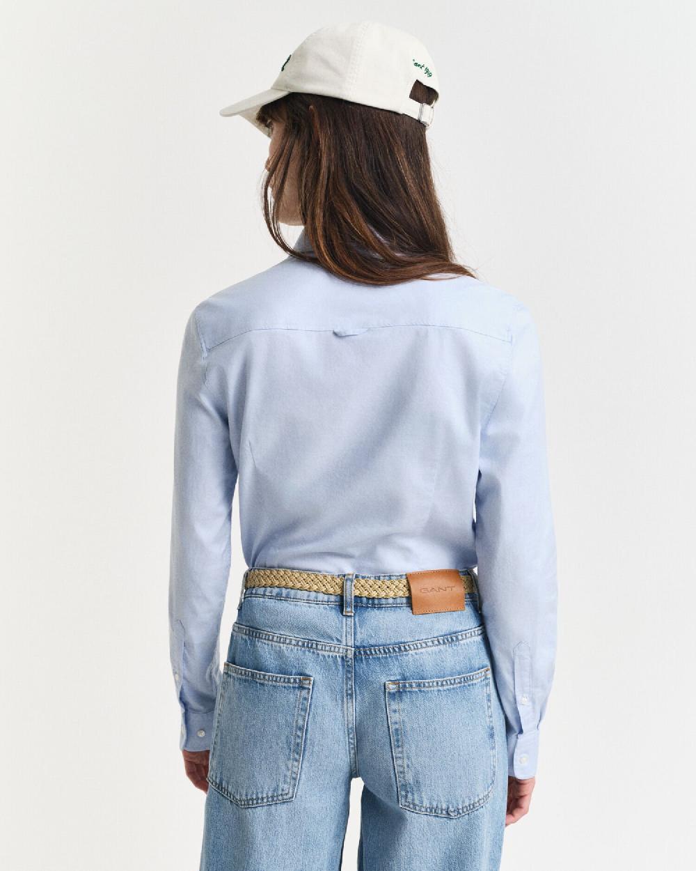 Gant Slim Fit Stretch Oxford Shirt Light Blue