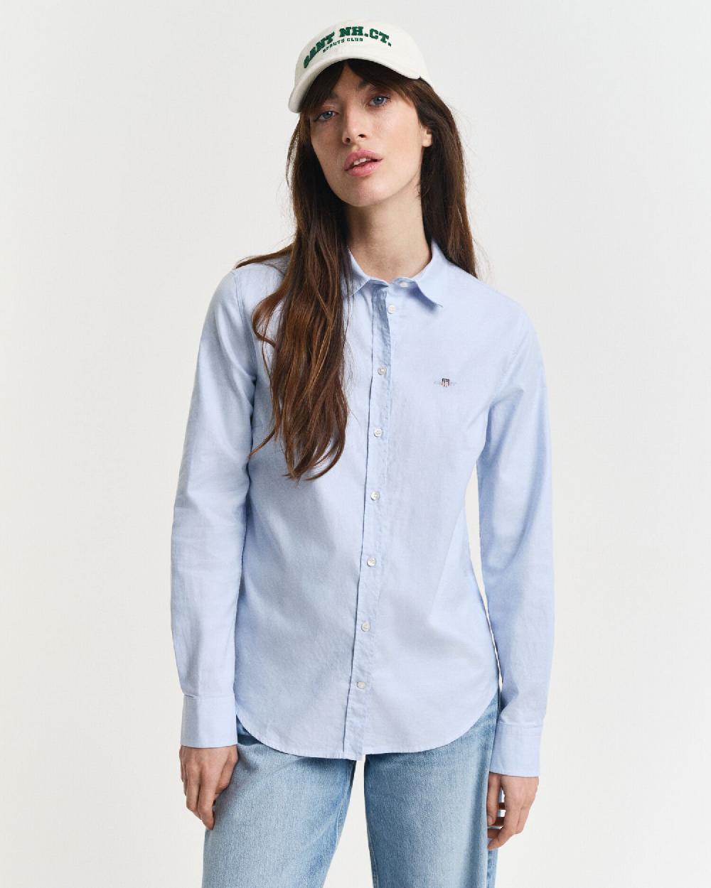 Gant Slim Fit Stretch Oxford Shirt Light Blue