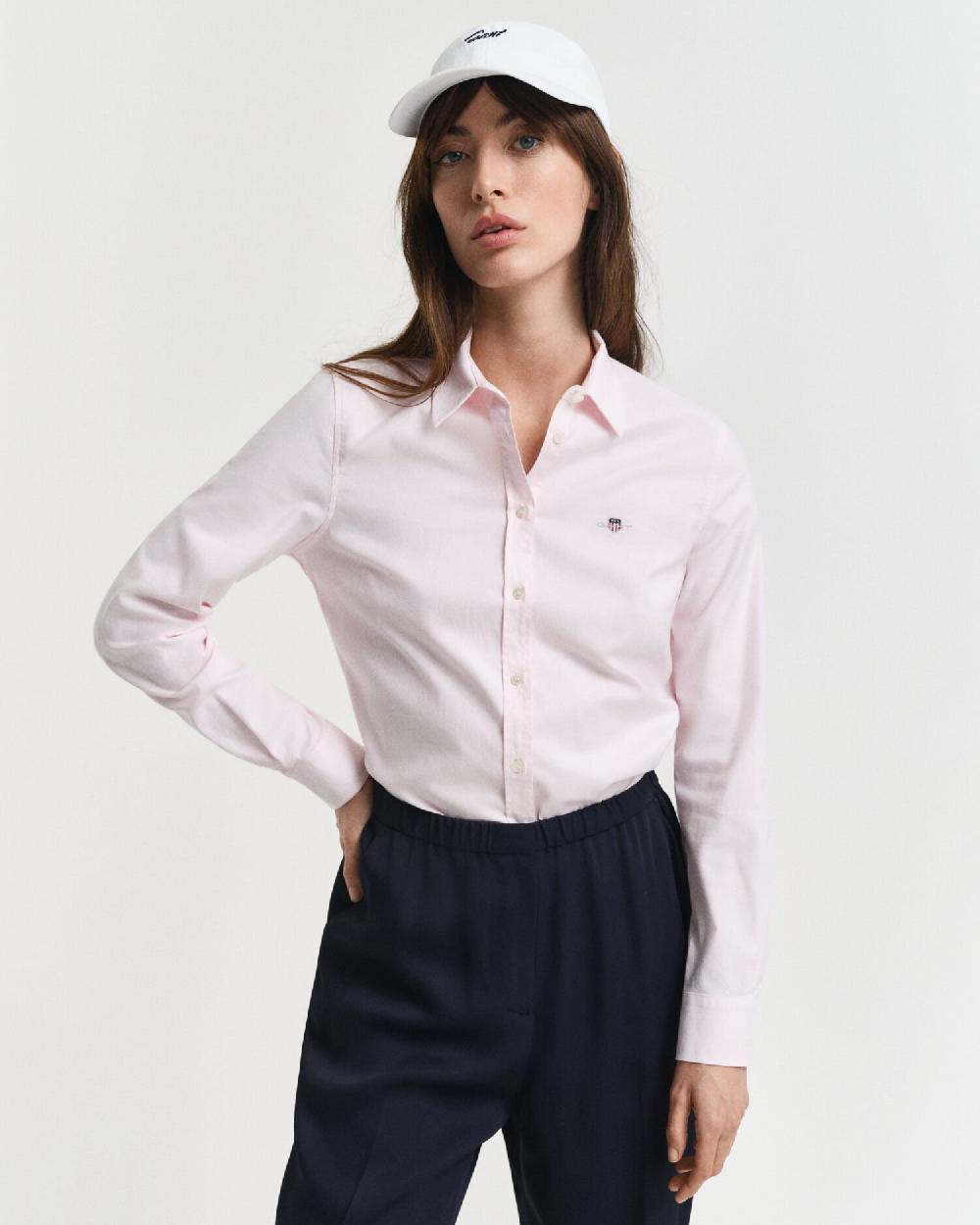 gant Slim Fit Stretch Oxford Shirt light pink