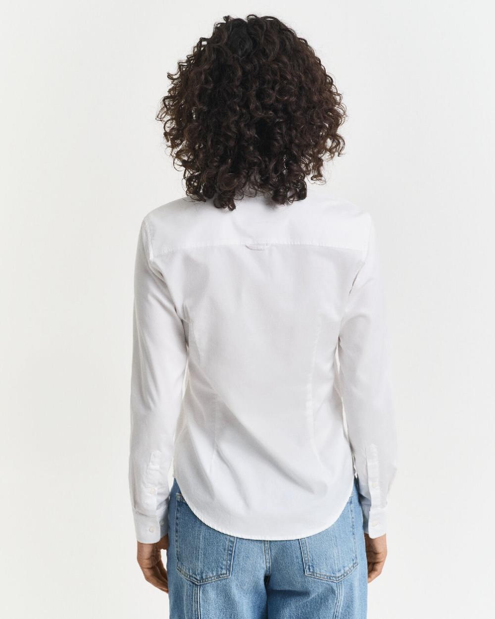 Gant Slim Fit Stretch Oxford Shirt White