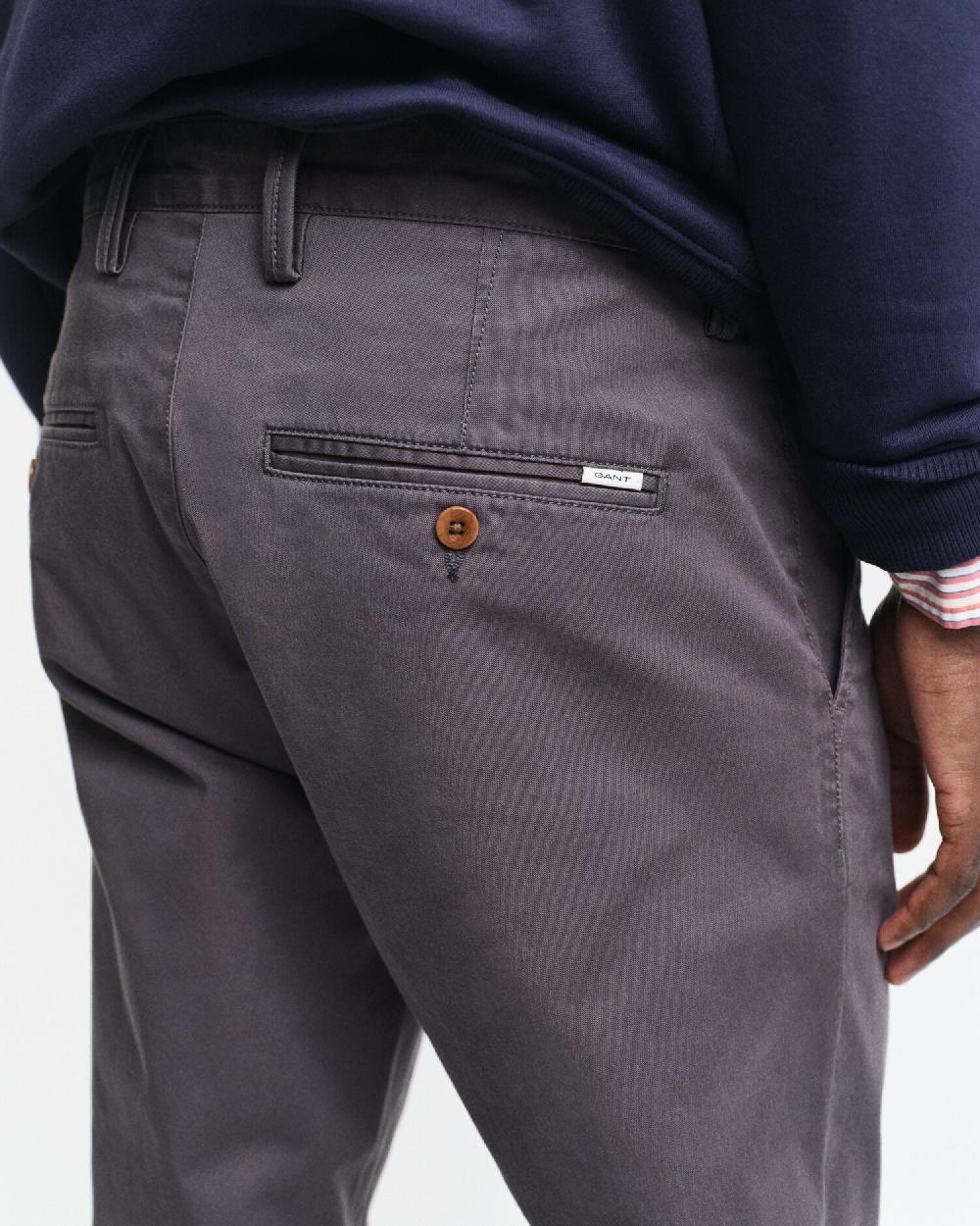 Gant Slim Fit Twill Chinos Antracite