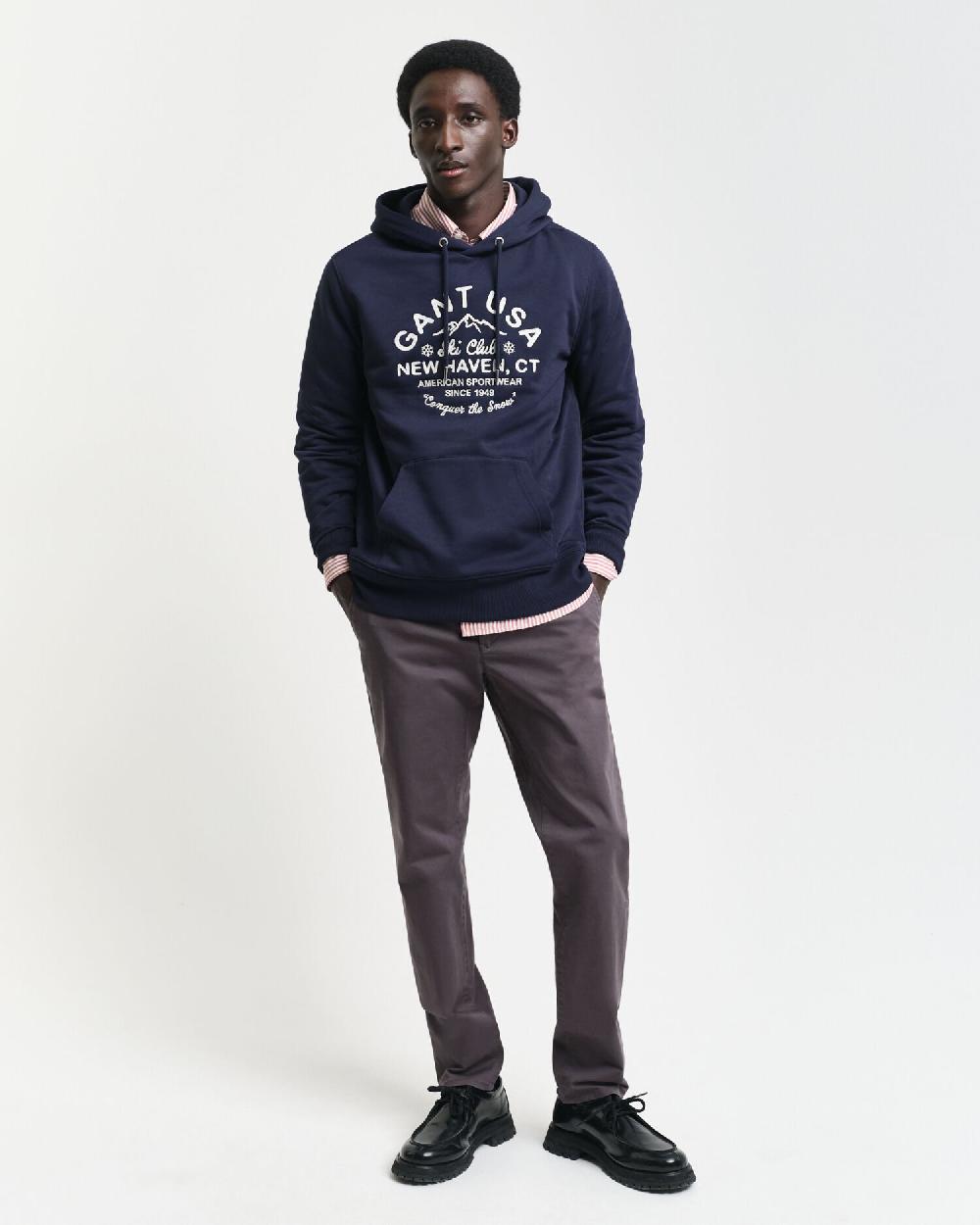 gant Slim Fit Twill Chinos antracite