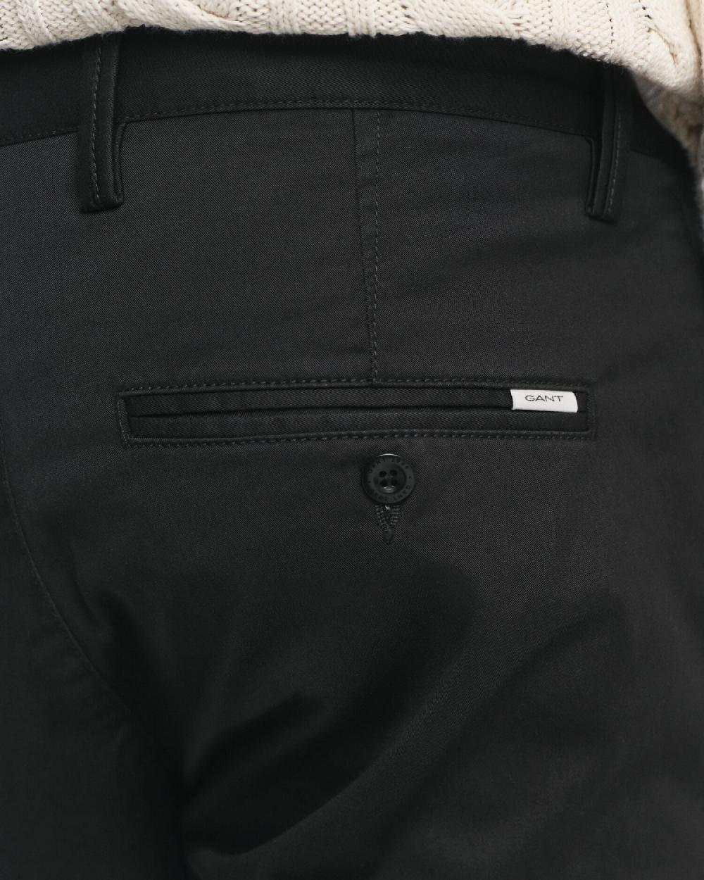 Gant Slim Fit Twill Chinos Black