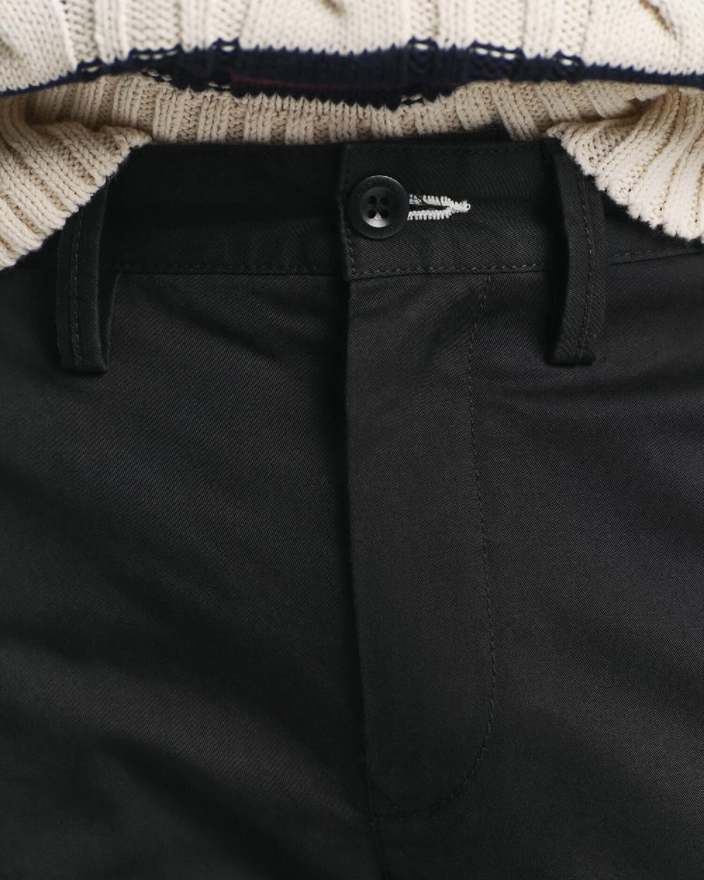 Gant Slim Fit Twill Chinos Black
