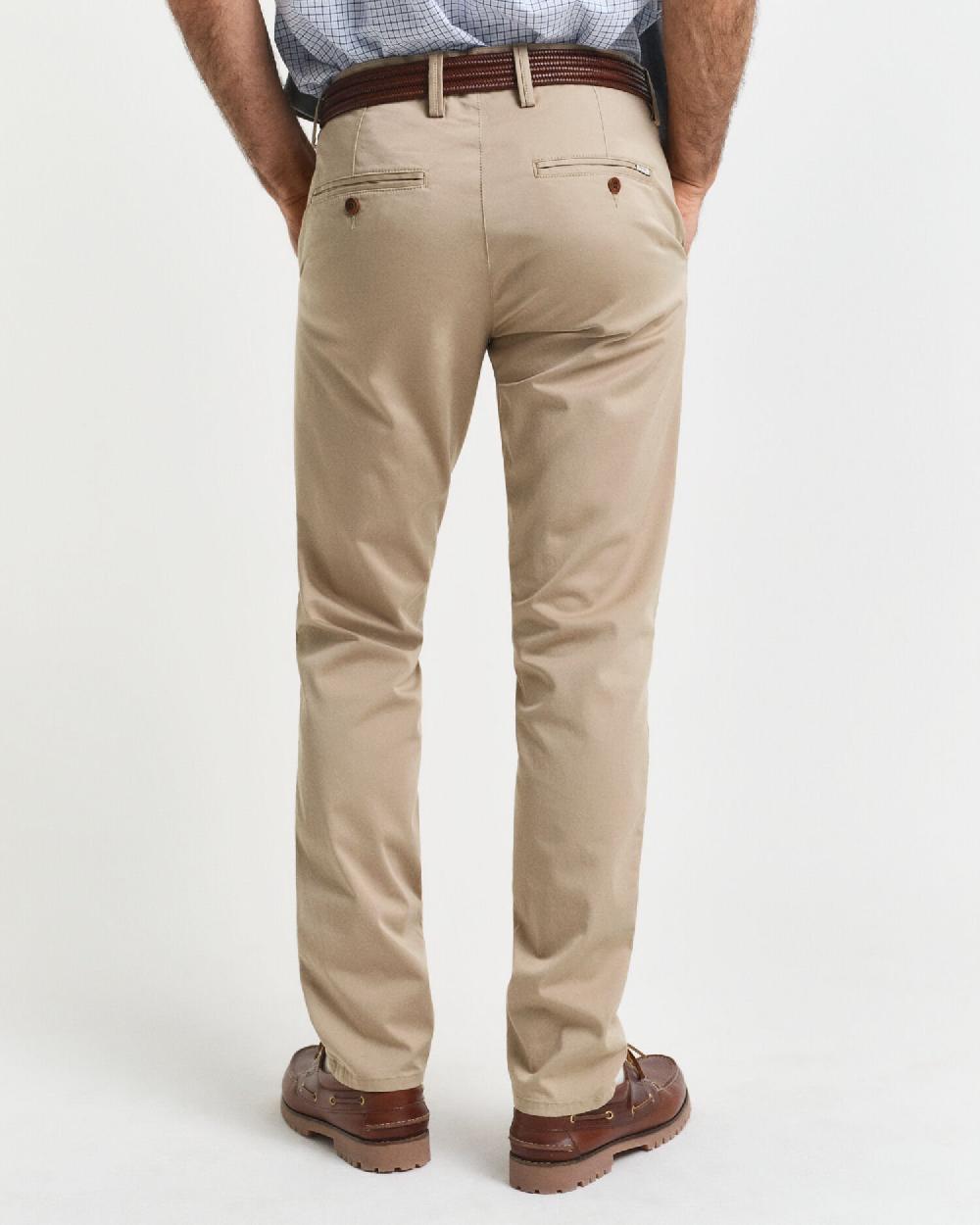 Gant Slim Fit Twill Chinos Dark Khaki
